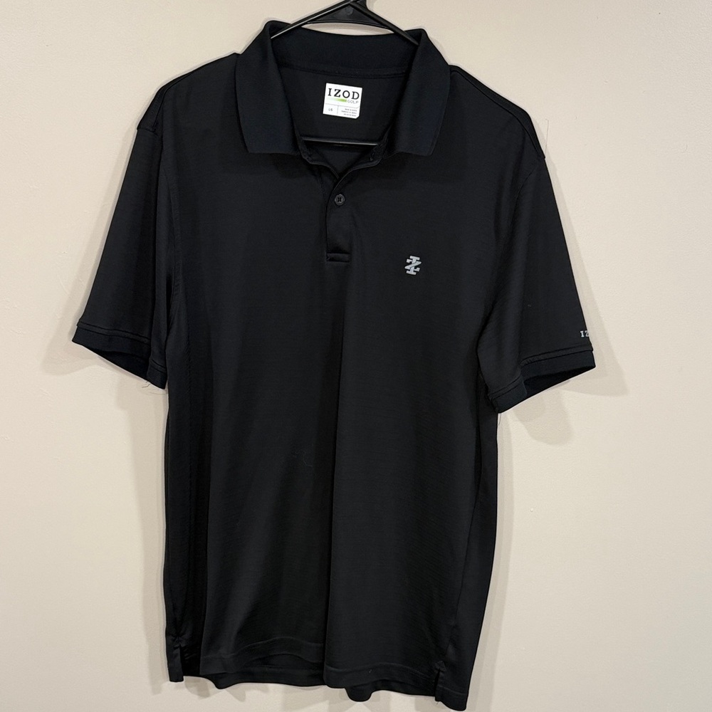 Izod golf Men's Polo Shirt in Black size large
